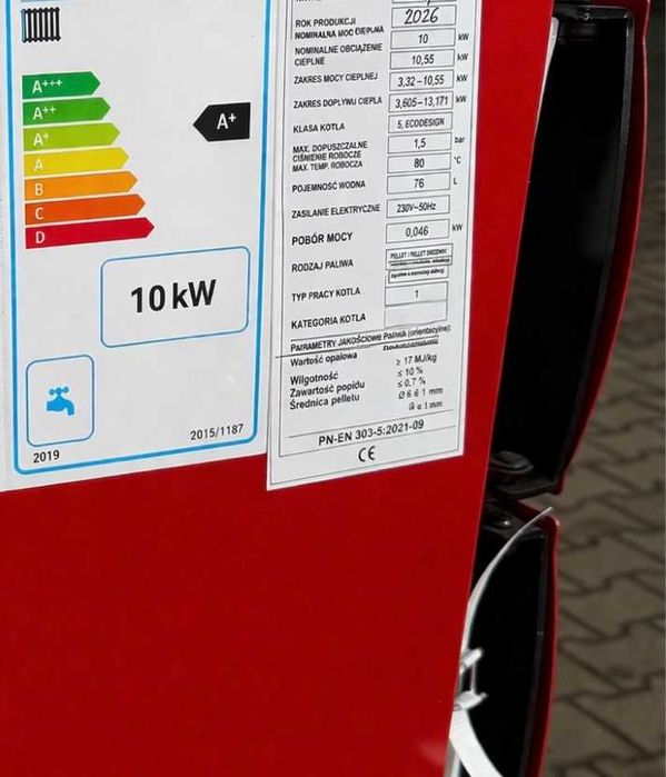 Piec kocioł z podajnikiem na ekogroszek 10 kW DO 100 m2 Klasa 5 Premium kotły