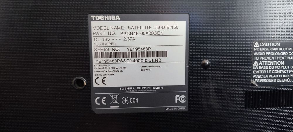 Laptop Toshiba Satellite C50D-B-120