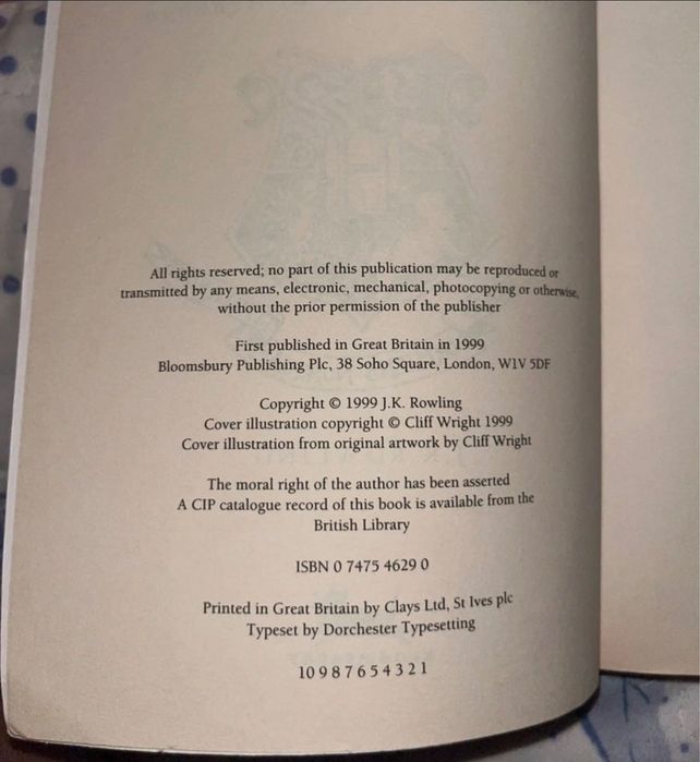 Livro Harry Potter and the Prisoner of Azkaban