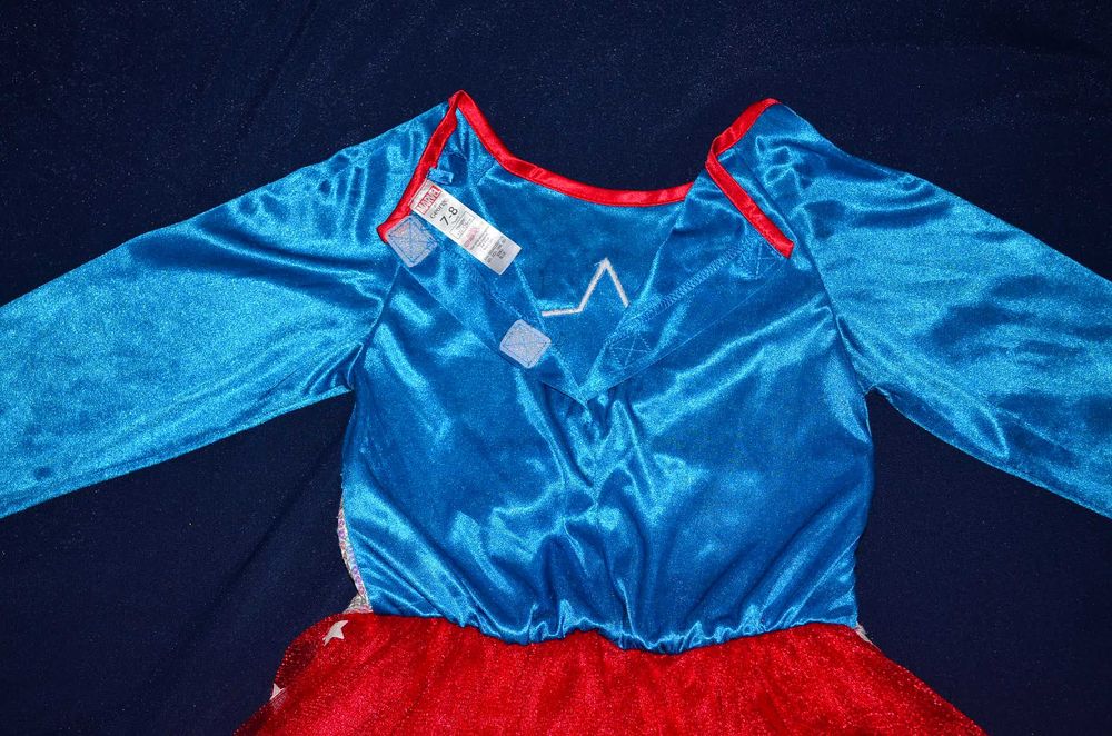 Платье Капитанша Америка 7-8лет карнавальный костюм маскарадный образ