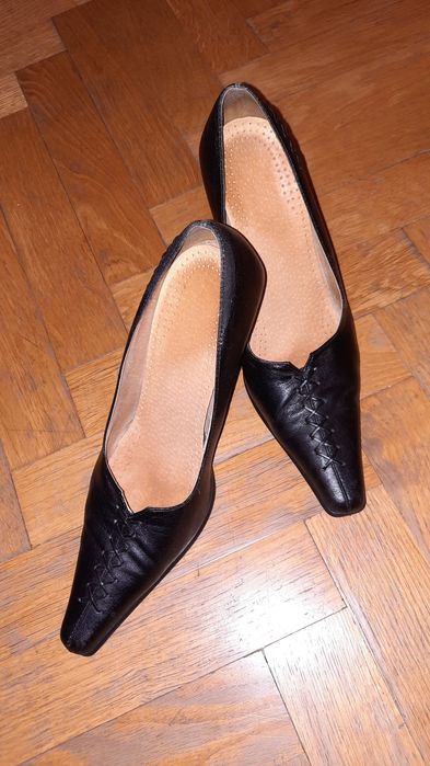Buty damskie wyjściowe rozmiar 40 skóra cielęca obcas 12cm