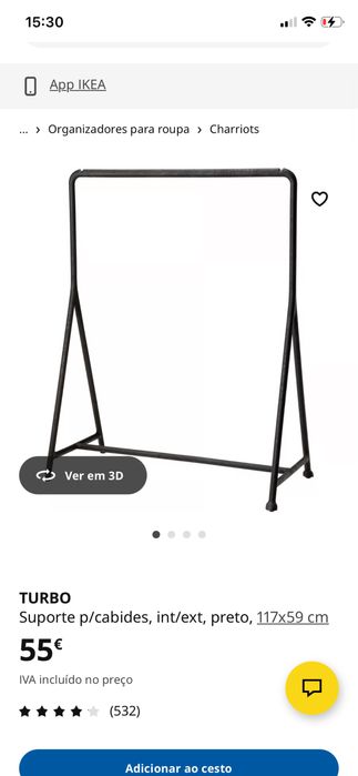 Suporte de Cabides TURBO IKEA