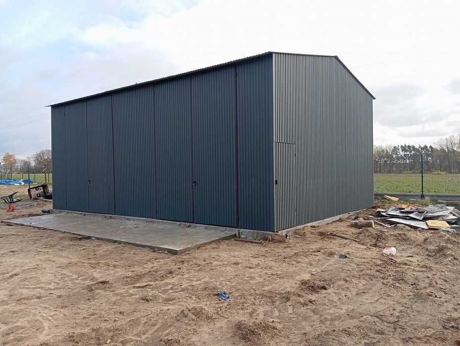 Wysoki GARAŻ BLASZANY  - Wiata , Hala , Magazyn Blaszany - GRZYWSTAL