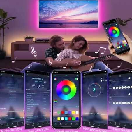 Taśma Led 15m "Sterowana Telefonem"