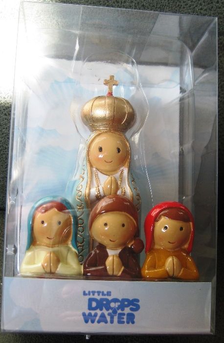 Nossa Sra. Fátima e 3 Pastorinhos - Pintados a Mão NOVOS C/ Portes