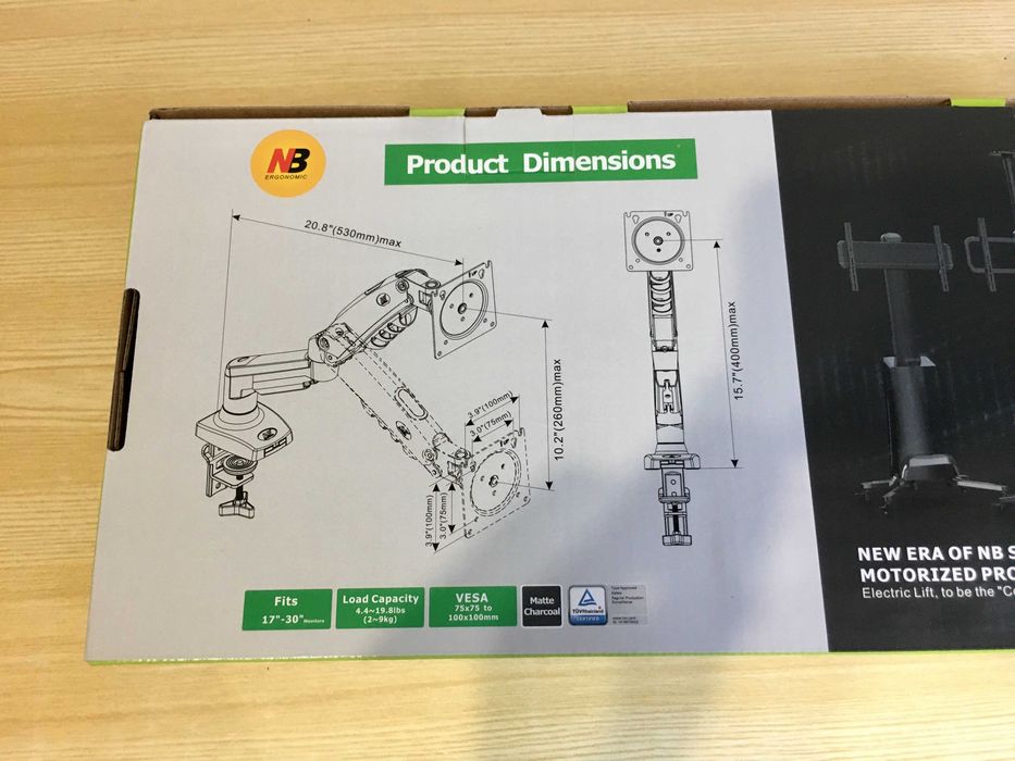 Настольный держатель кронштейн NB F80 крепление для монитора на 17-30