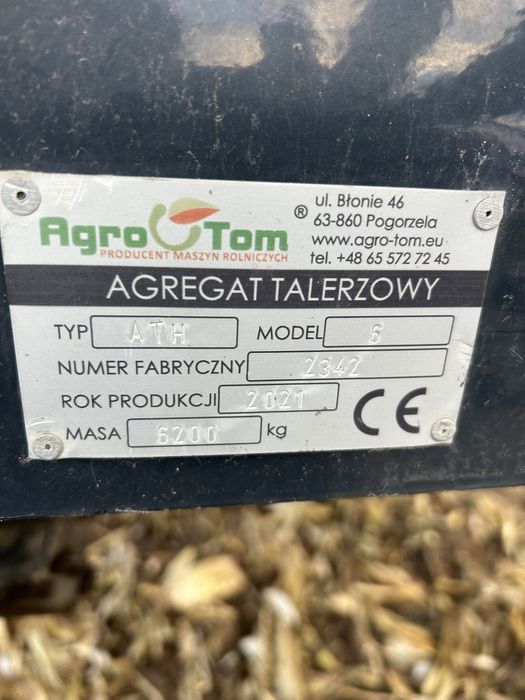 Brona Talerzowa Talerzówka AGRO-TOM ATH 6m