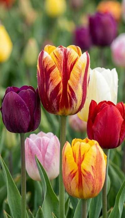 Cebulki Tulipanów 100 szt Tulipany mix kolorów 9,5/10 Zestaw Tulipan XXL
