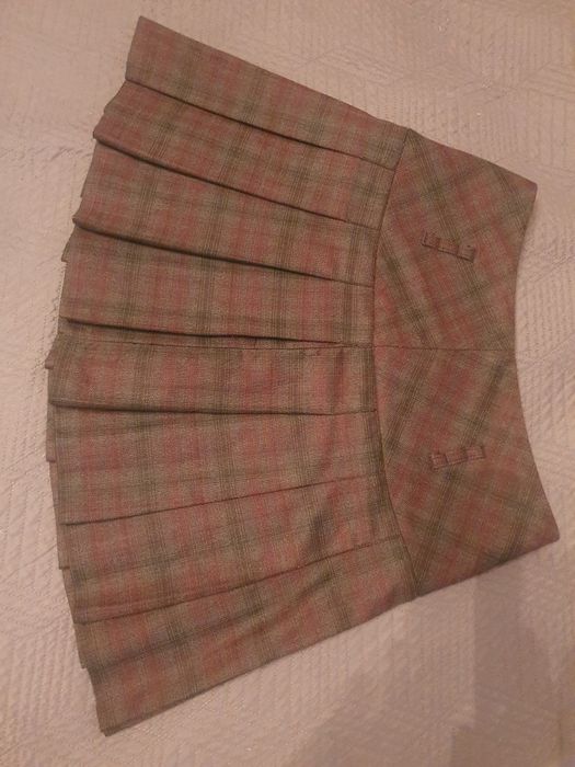 Spódnica plisowana mini w kratkę