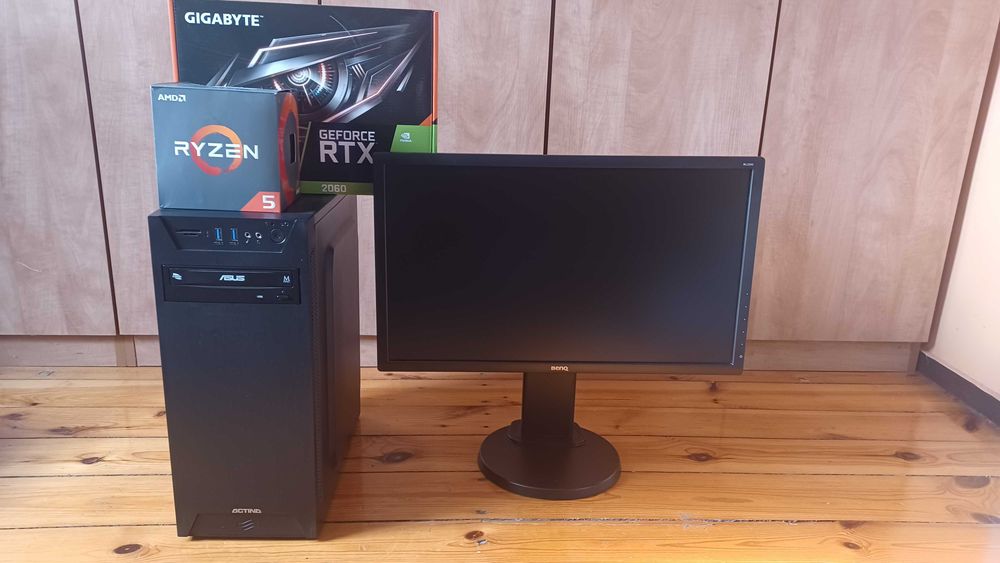 Komputer PC, też do gier AMD Ryzen 5 2600, 16GB Ram, RTX 2060, Monitor