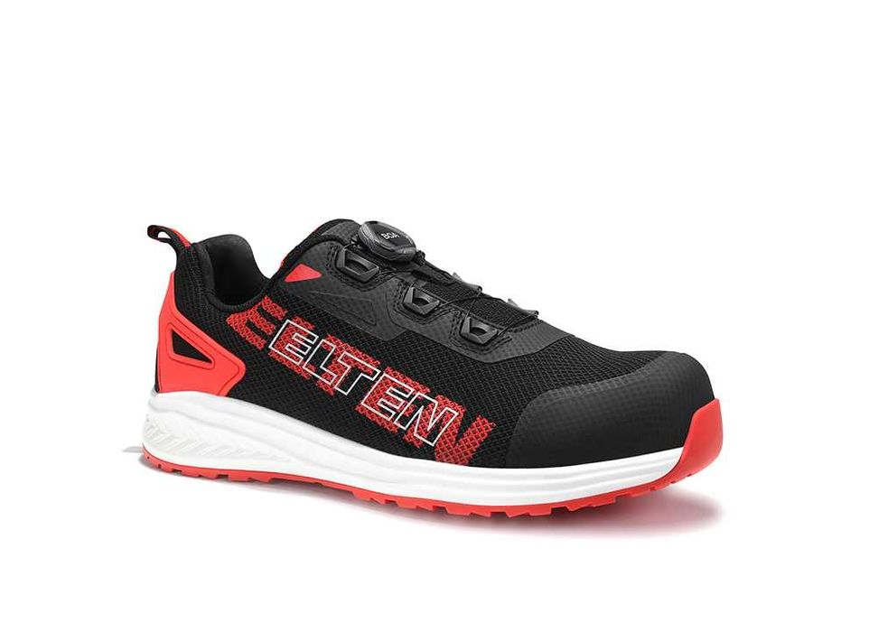 Buty robocze Elten BATIS BOA® black-red Low ESD S1PL R.45 [97 N]