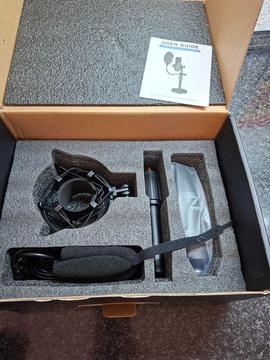 Microfone YOTTO USB Condensador — Kit Completo — Novo