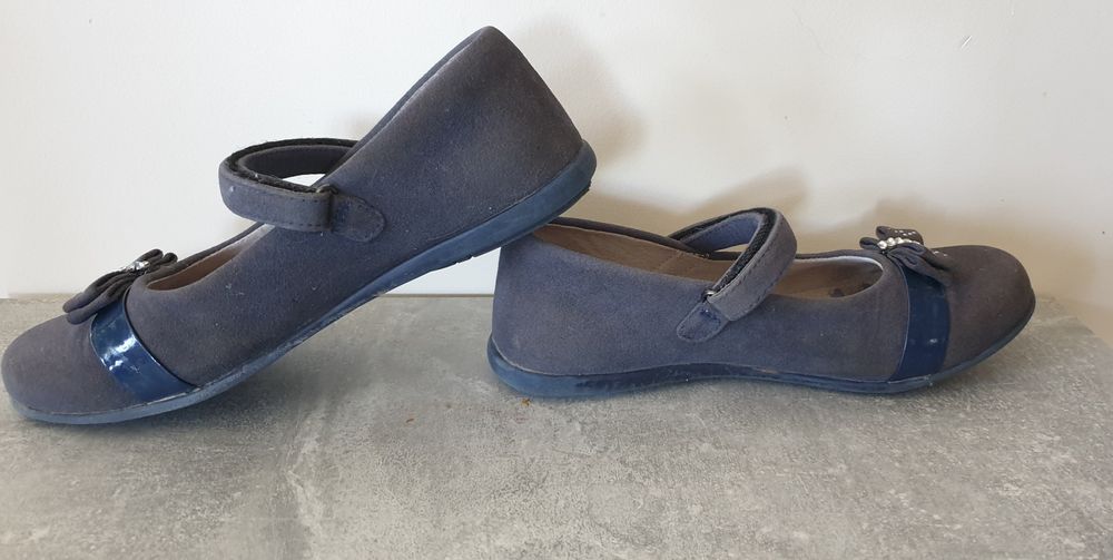 BALERINY na rzepy granatowe rozmiar 33/34 = 21,5 cm wygodne Smyk
