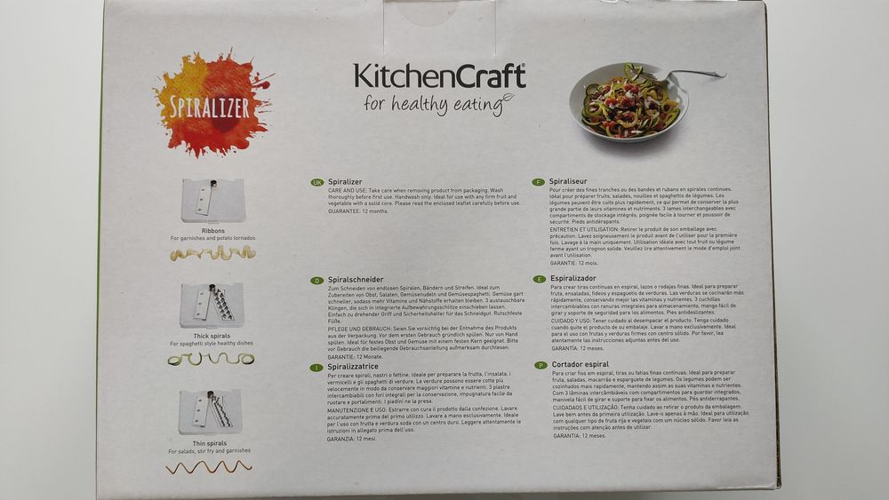 Espiralizador - Spiralizer NOVO - Marca KitchenCraft