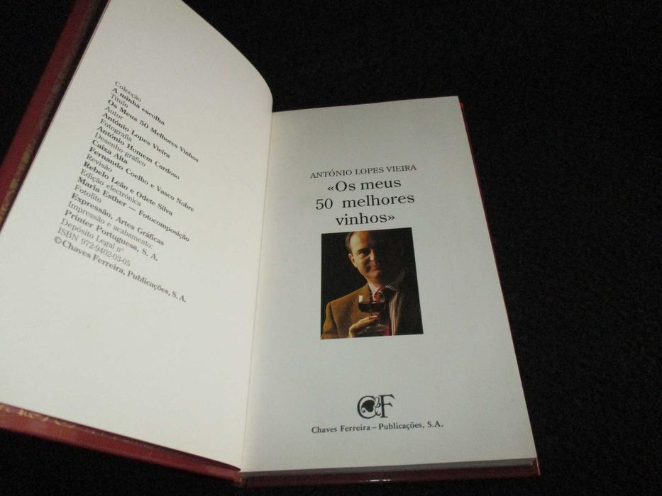 Livro Os Meus 50 Melhores Vinhos António Lopes Vieira 1ª edição