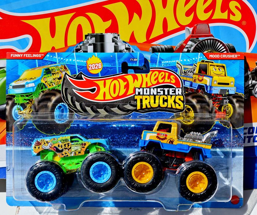 набір Hot Wheels Monster Trucks монстр трак 2 шт машинка джип вантажівка грузовик внедорожник позашляховик Монстер Трак Mega Wrex Shark
