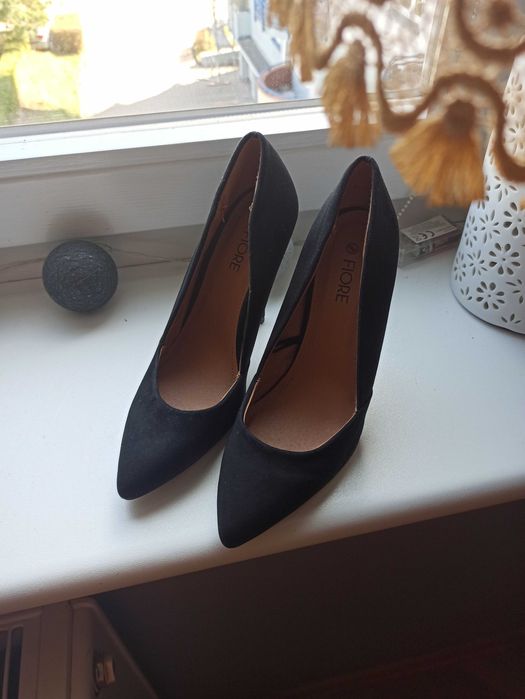 Szpilki czarne obcasy rozmiar 36 wesele impreza komunia