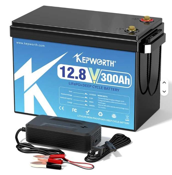 Akumulator LiFePO4 KEPWORTH 300AH 12V Kamper, Magazyn energii W.GRATIS