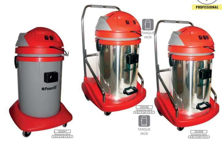 WP220 Aspiradores ind. de liquidos e sólidos Profissionais PowerED