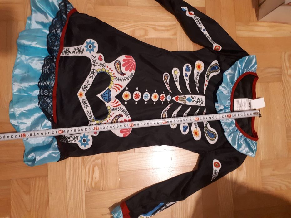 Stroj karnawałowy przebierańców halloween kosciotrup