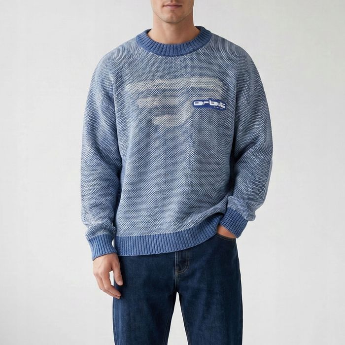 Pesoclo Orbit Gruby Sweter Męski Pullover Boxyfit L