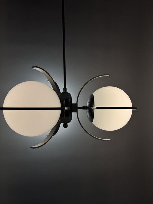 Włoska lampa wisząca Space Agechrom, lata 70te