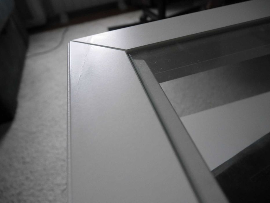 Mesa de Centro IKEA IDANÄS Branca (80x80 cm) – Vidro e Gaveta