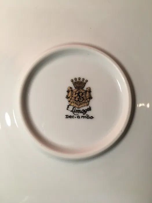 LIMOGES - travessa decorada à mão - 31 cm/s de diâmetro