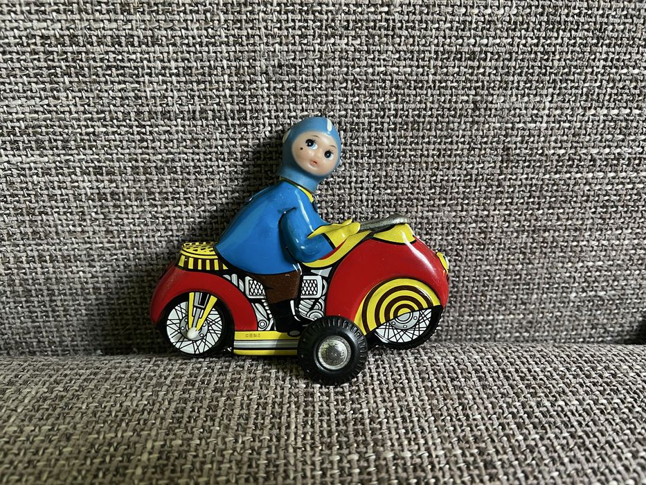 Tin Toy Motorcycle Zabawka PRL