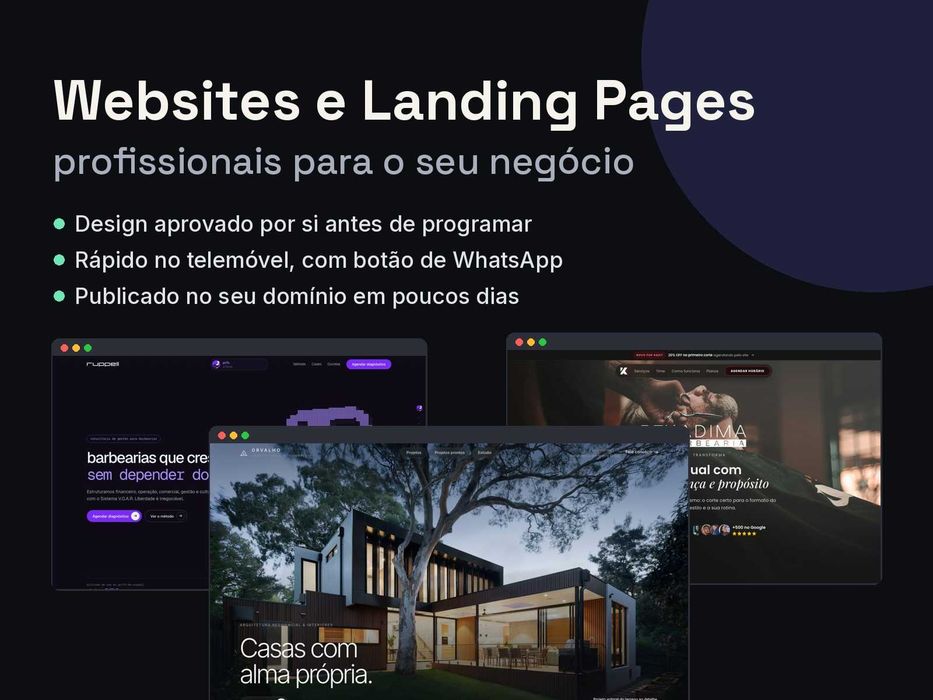 Criação de Websites e Landing Pages Profissionais - Serviço Online