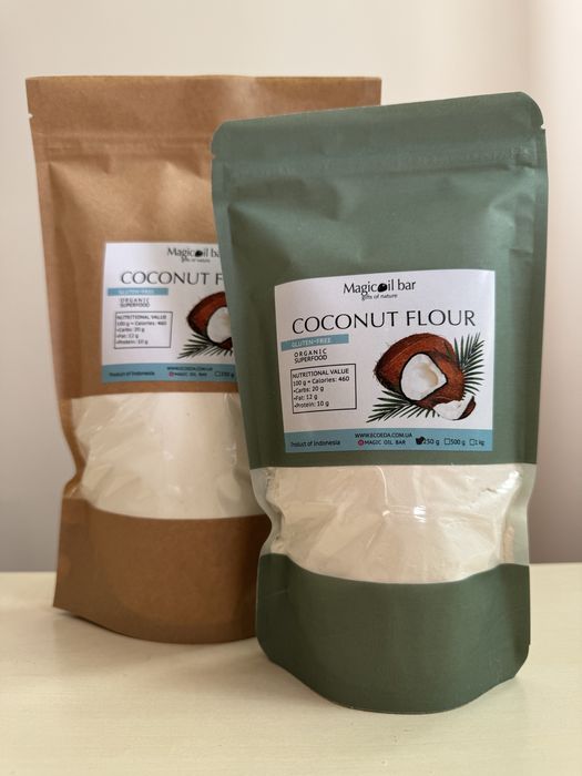 кокосове борошно, безглютеновая кокосовая мука 250 грамм, 500, 1 кг