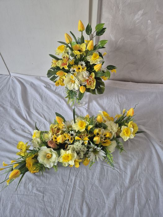 Dekoracja  kompozycja na cmentarz. Komplet