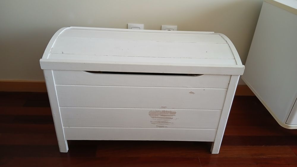 Bau de madeira Branco