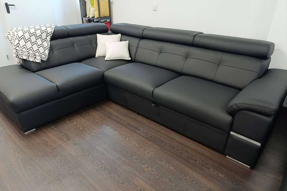 Narożnik DANTE! Skóra naturalna 100%, Dostępny od ręki! 208cm x 284cm