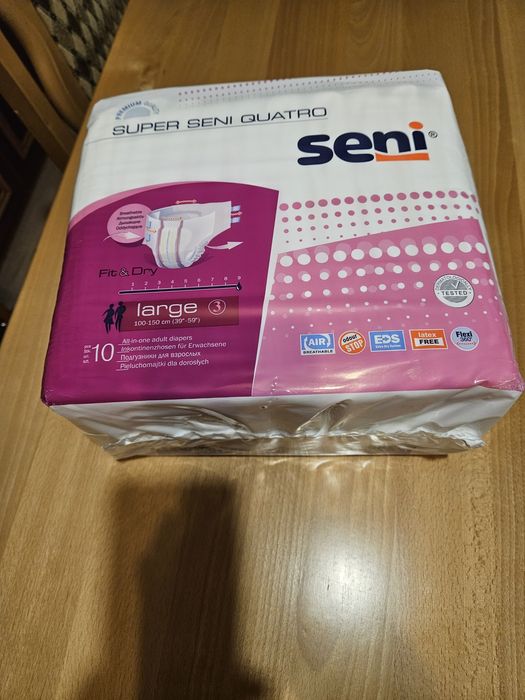 Pieluchomajtki "super seni quattro" rozmiar L