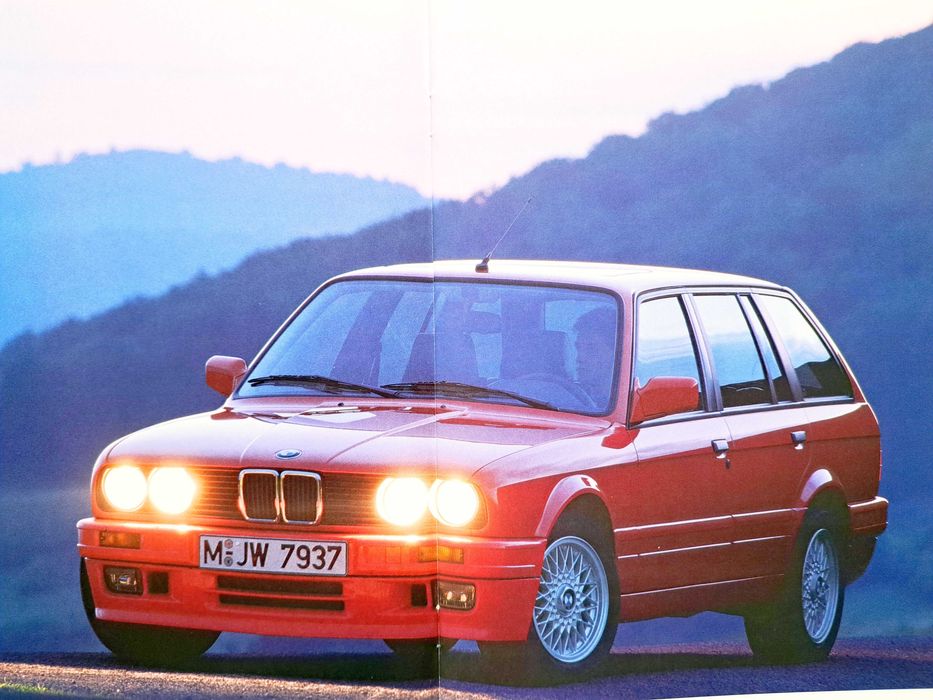 BMW 3 E30 Kombi (Touring) 1990 rok (324td 318i 320i 325i/iX) prospekt 38str., stan BDB+