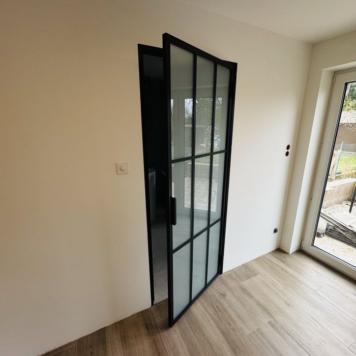 Drzwi Loft ze stali malowane proszkowo