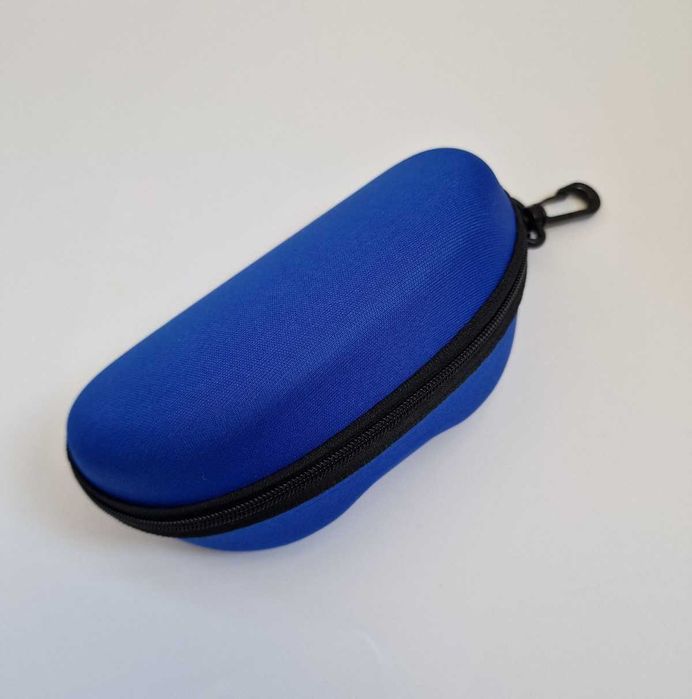 футляр чохол для окулярів синій з карабіном великий