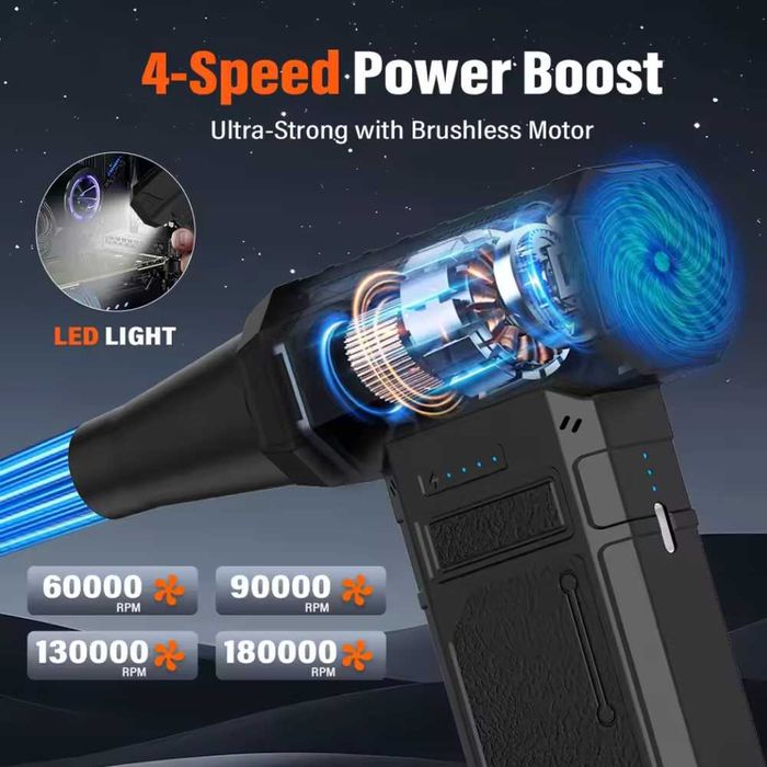 Турбо вентилятор THERAGUN U7Ultra Turbo Jet Fan 180000RPM повітродувка