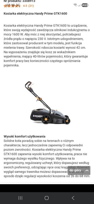 Kosiarka elektryczna Handy