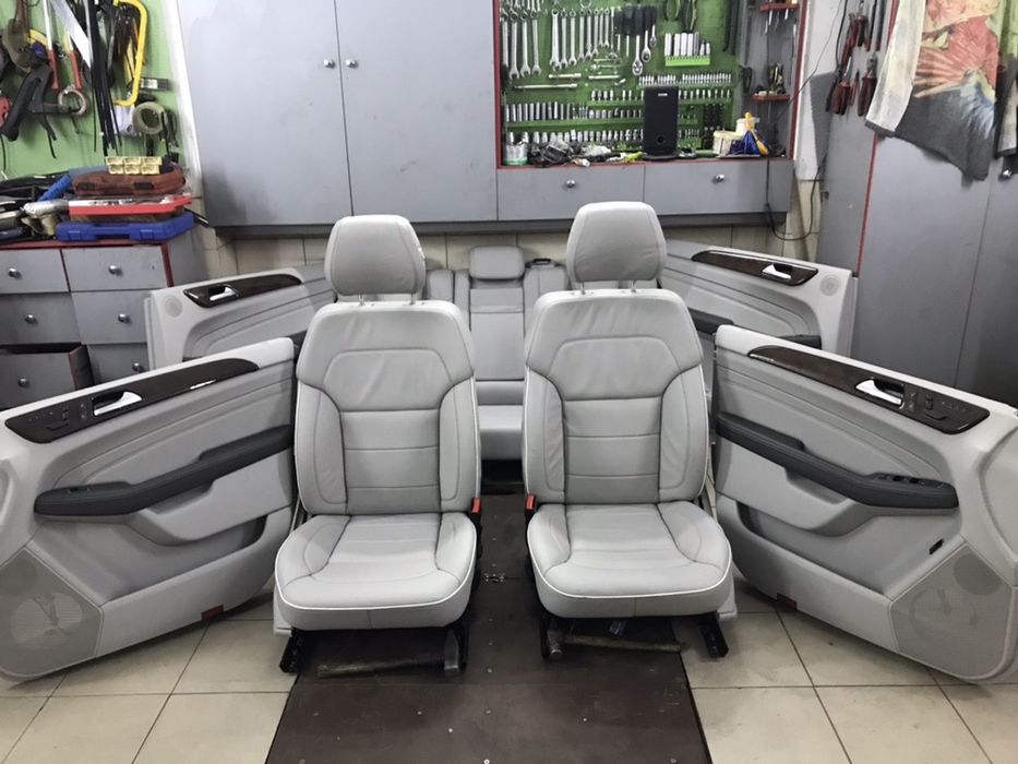 Mercedes Ml w166 салон шкіра коженный сідушки сидения карти