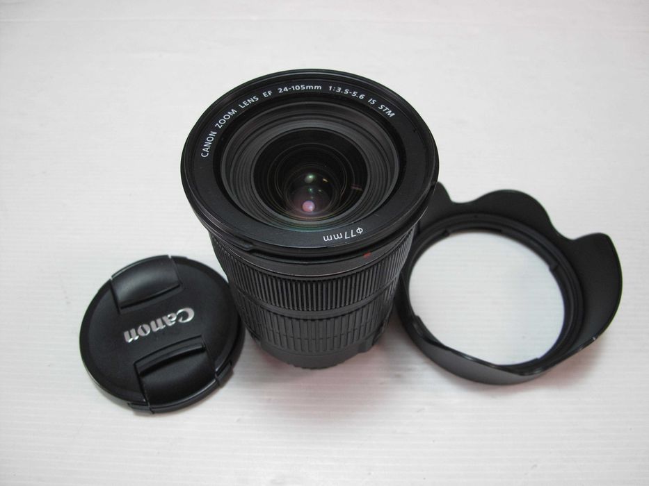 Canon EF 24-105 L IS STM completa bol estado geral conforme fotos