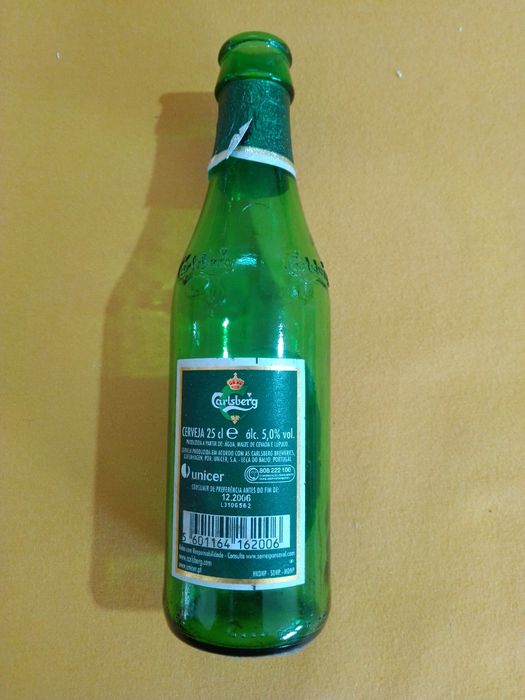 Garrafa antiga de cerveja Carlsberg