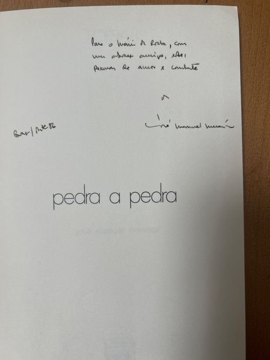 Pedra a pedra - José Manuel Mendes