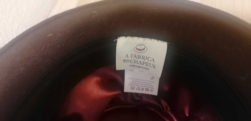 Chapéu de Aba Larga - Castanho Impermeável T. 58 - Fábrica dos Chapéus