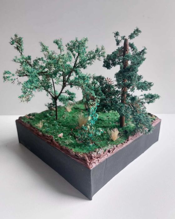 Диорама "Лось в лесу"