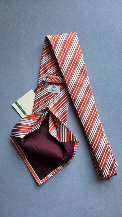 krawat jedwabny LUIGI BORRELLI