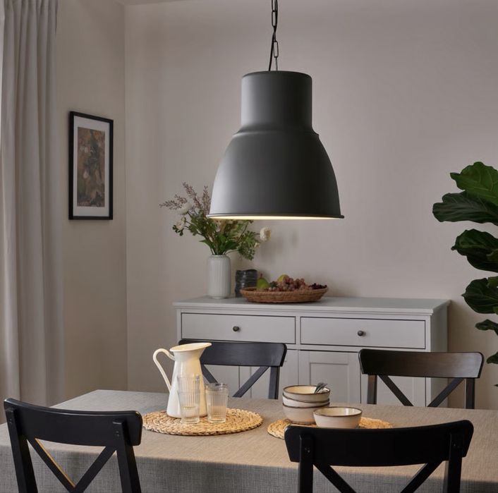 Candeeiro IKEA HEKTAR 38 cm – Preto (Como Novo)