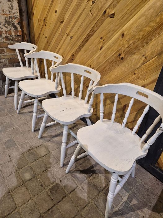 4x Krzesło drewniane BONANZA białe