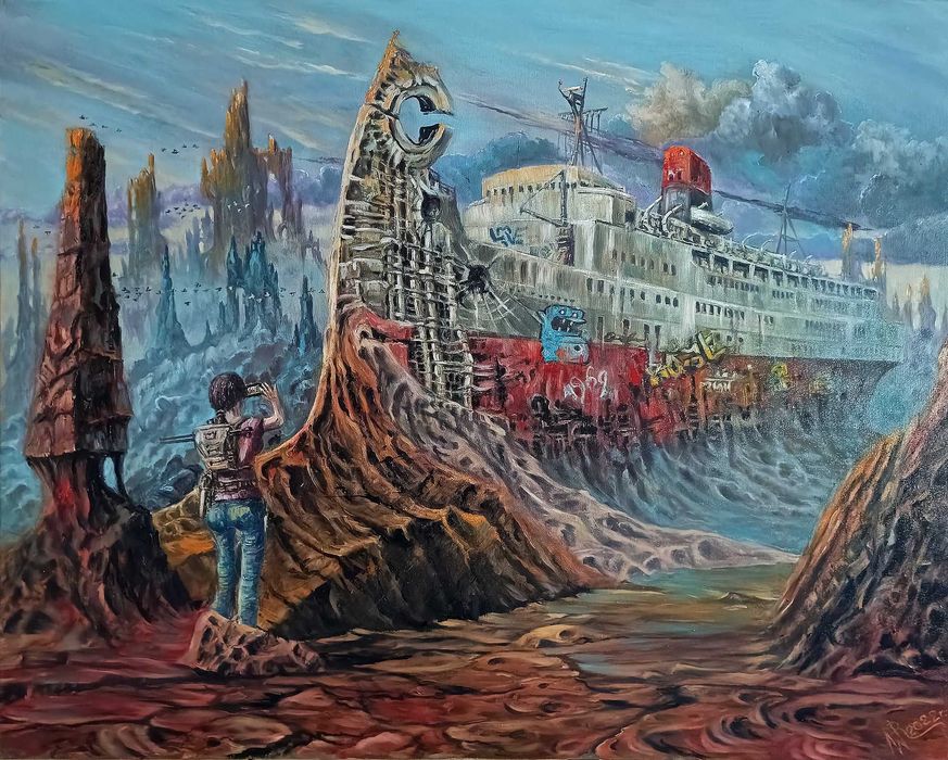 obraz olejny "Pomnik czasu"